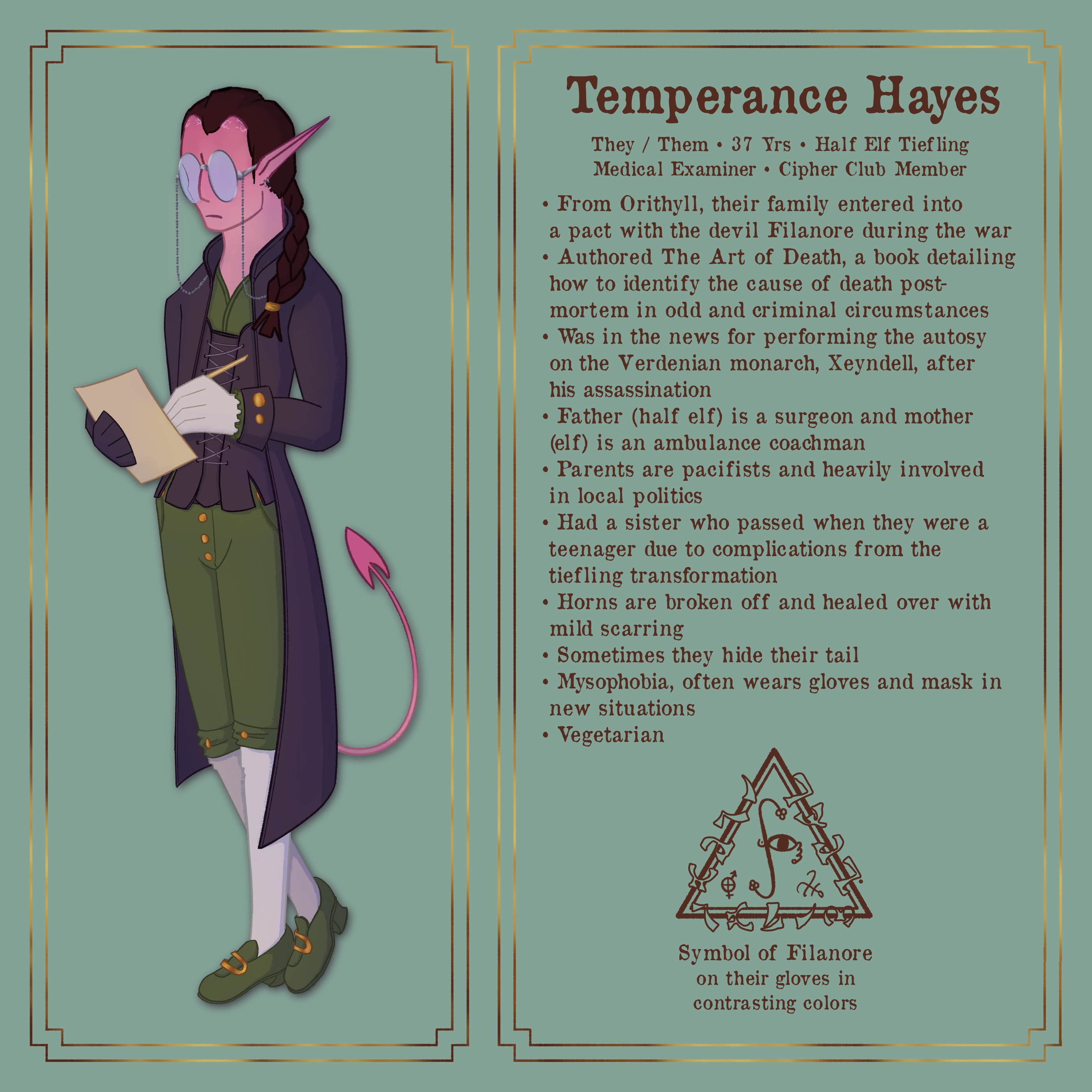 Temperance character sheet